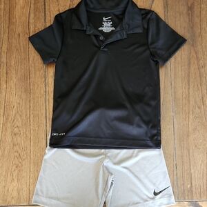 Nike Kids Black Polo Shirt